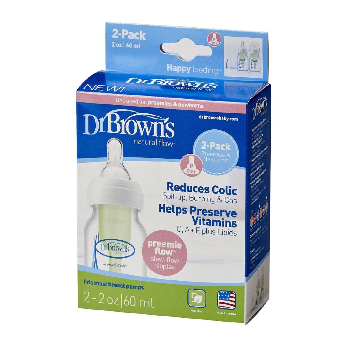 DR BROWNS - Paquete x 2 Teteros Prematuros Dr. Browns  Options Est. 2 Oz