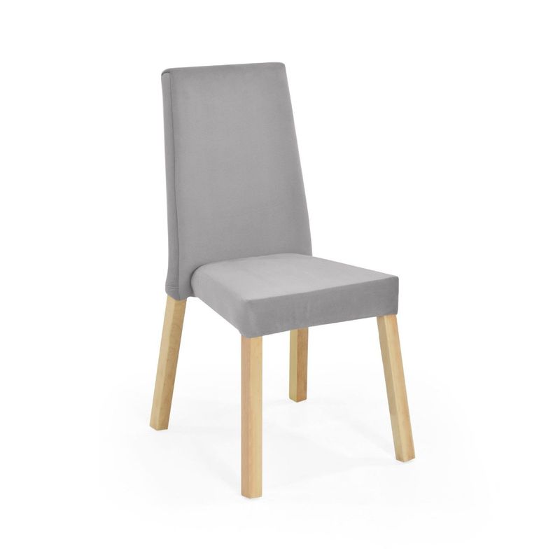 MICA - Silla de Comedor Moderna en Poliéster Gris (Incluye 1 Silla) Mica