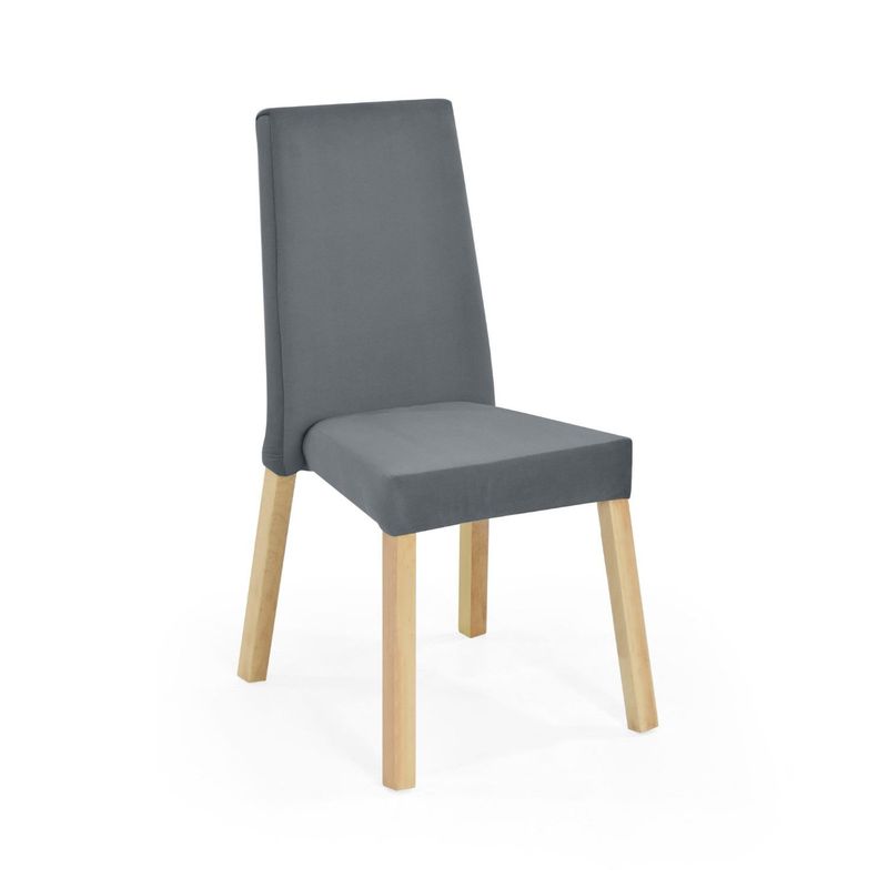 MICA - Silla de Comedor Moderna en Poliéster Gris (Incluye 1 Silla) Mica