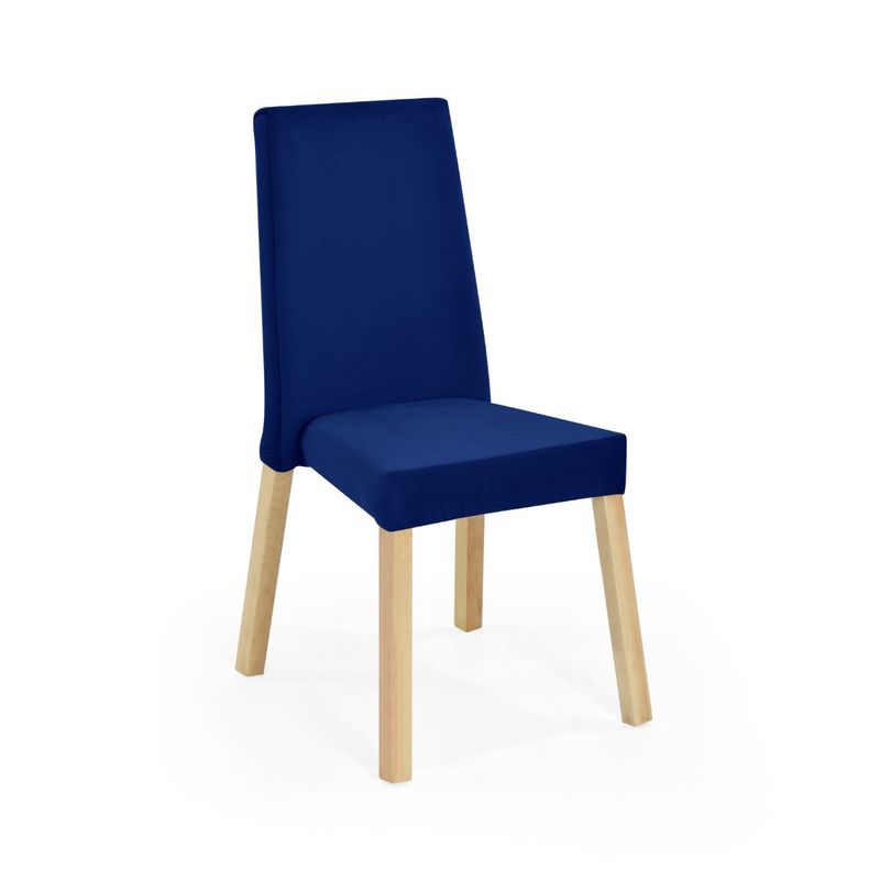 MICA - Silla de Comedor Moderna en Poliéster Azul (Incluye 1 Silla) Mica
