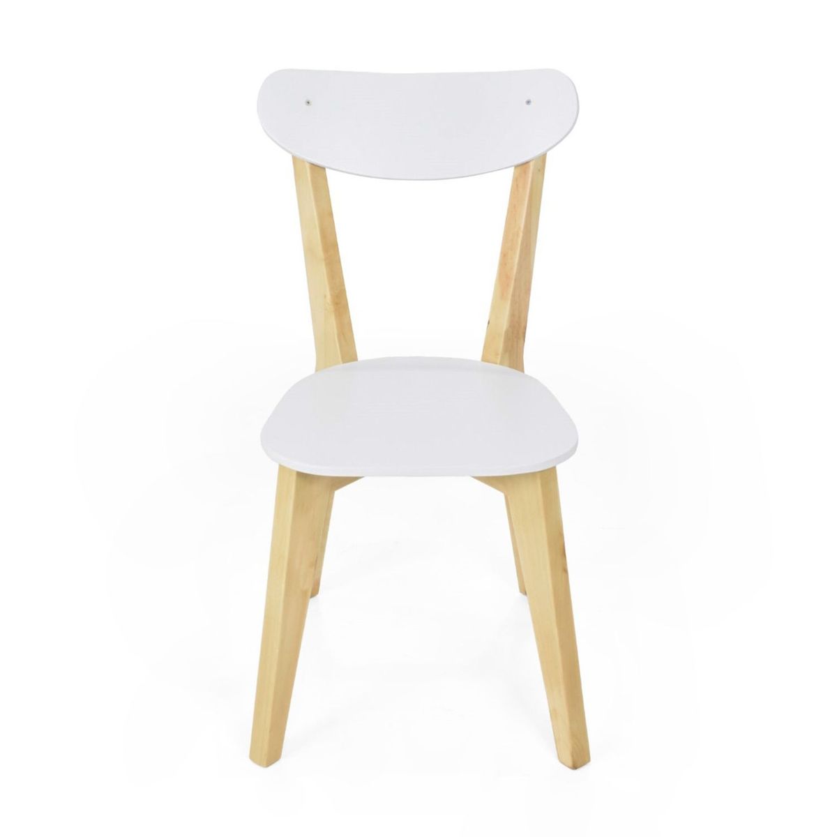 MICA - Silla de Comedor Moderna en Madera pino Blanco (Incluye 1 Silla) Mica