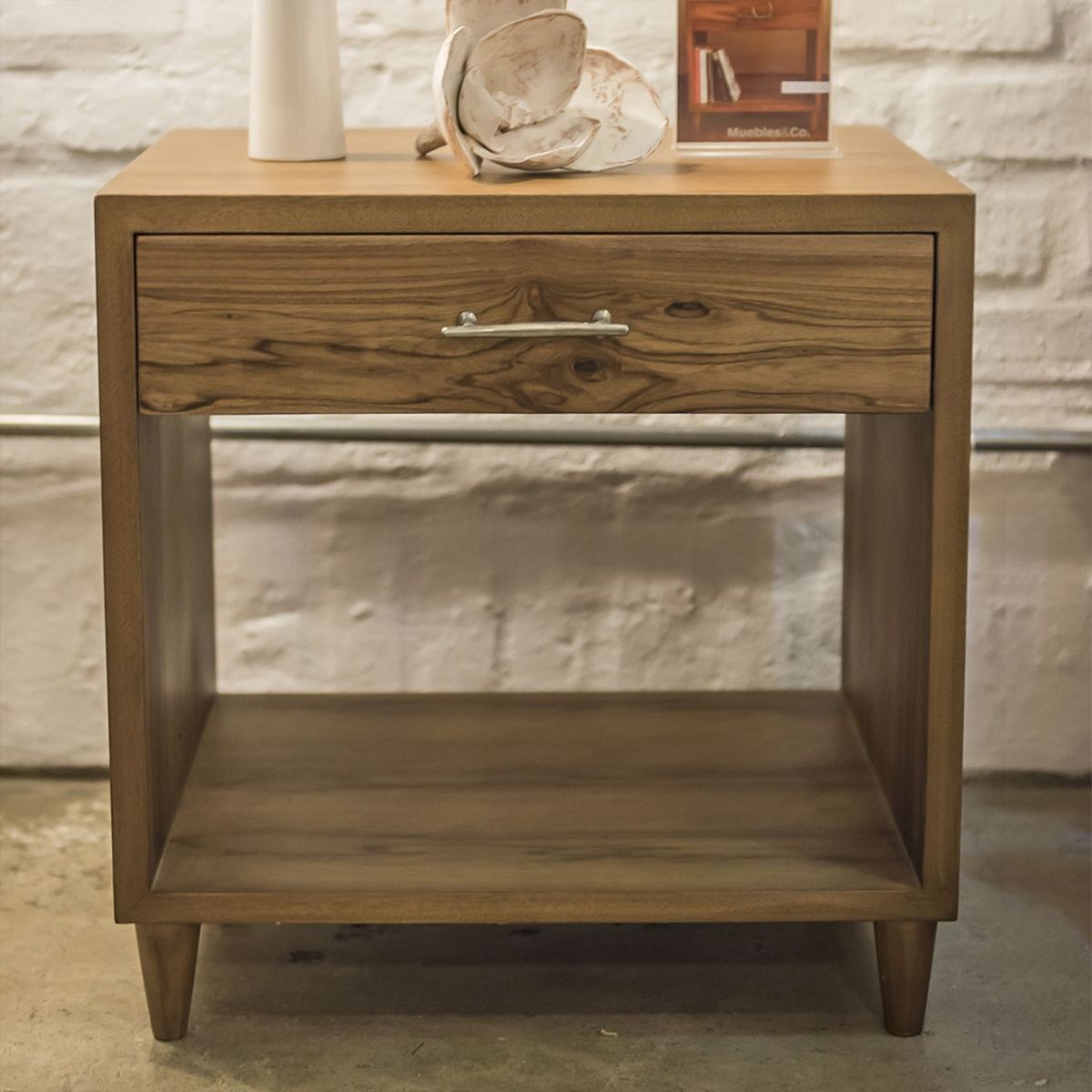 MUEBLES&CO - Mesa de noche Madera 40 x 60 x 50 cm