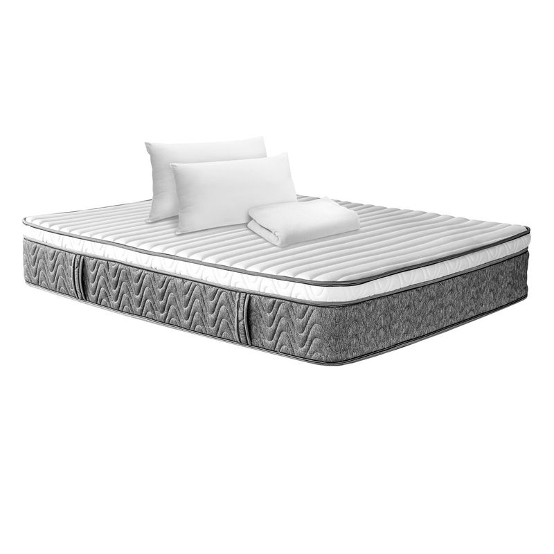PULLMAN - Colchón Doble Resortes Pocket Pullpocket Euro U 140 x 190 cm + Almohada + Protector Pullman