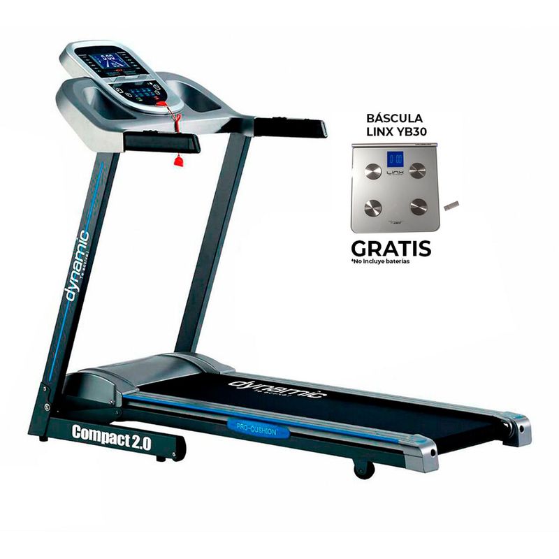 DYNAMIC - Caminadora Trotadora Eléctrica Dynamic New Compact 2.0 Plegable con Bluetooth