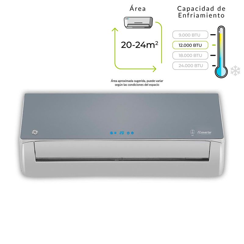 GENERAL ELECTRIC - Aire Acondicionado Inverter 12000 BTU 220 WiFi