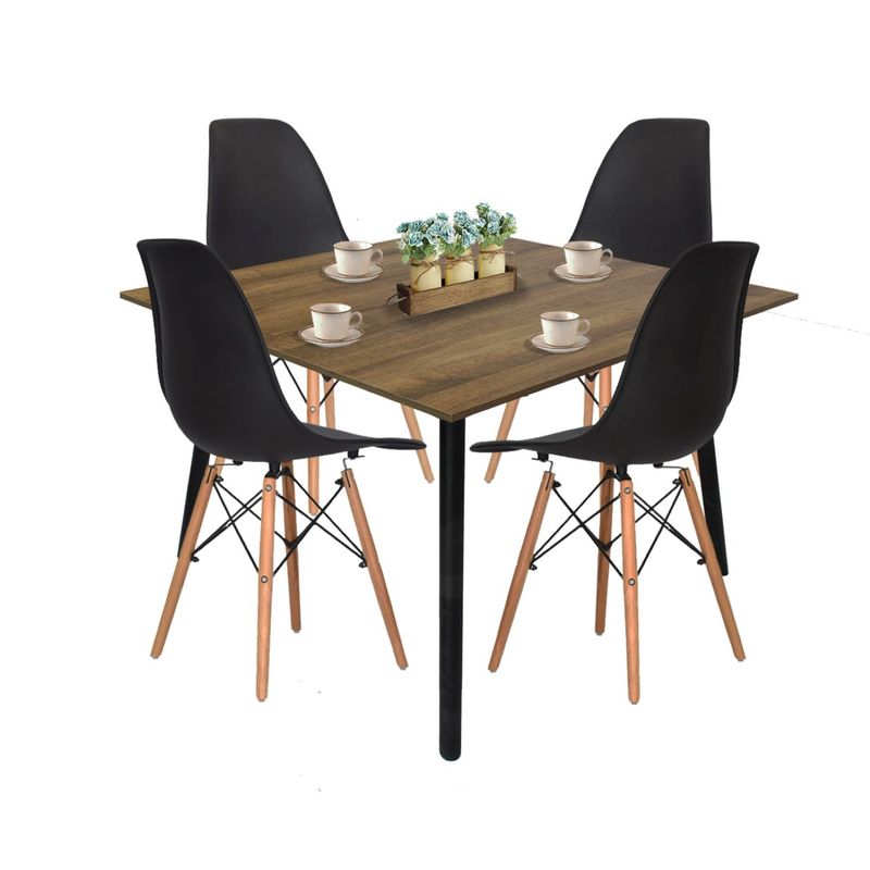 DKO DESIGN - Juego de Comedor Moderno para 4 Personas (Comedor + 4 Sillas) Dko Design