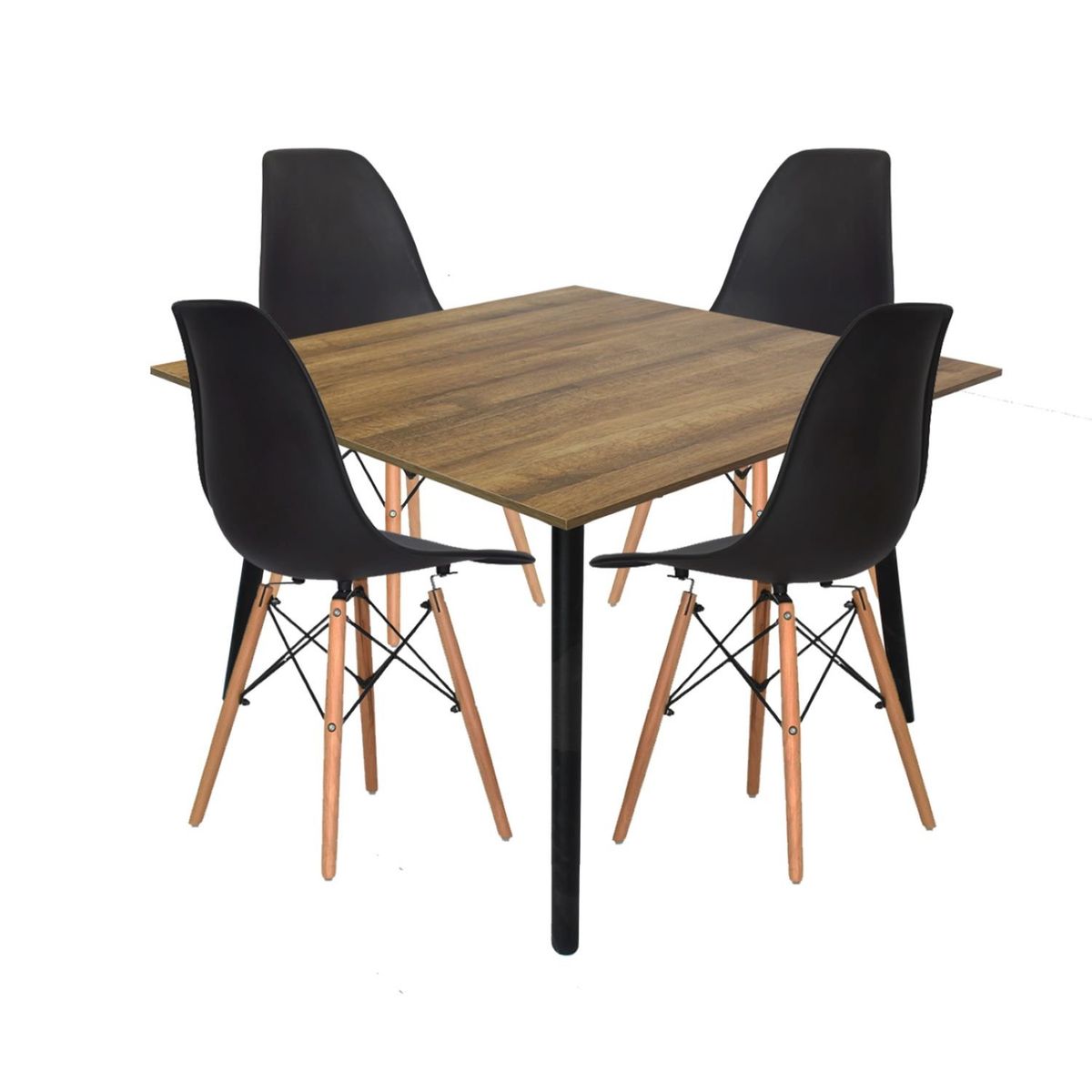 DKO DESIGN - Juego de Comedor Moderno para 4 Personas (Comedor + 4 Sillas) Dko Design