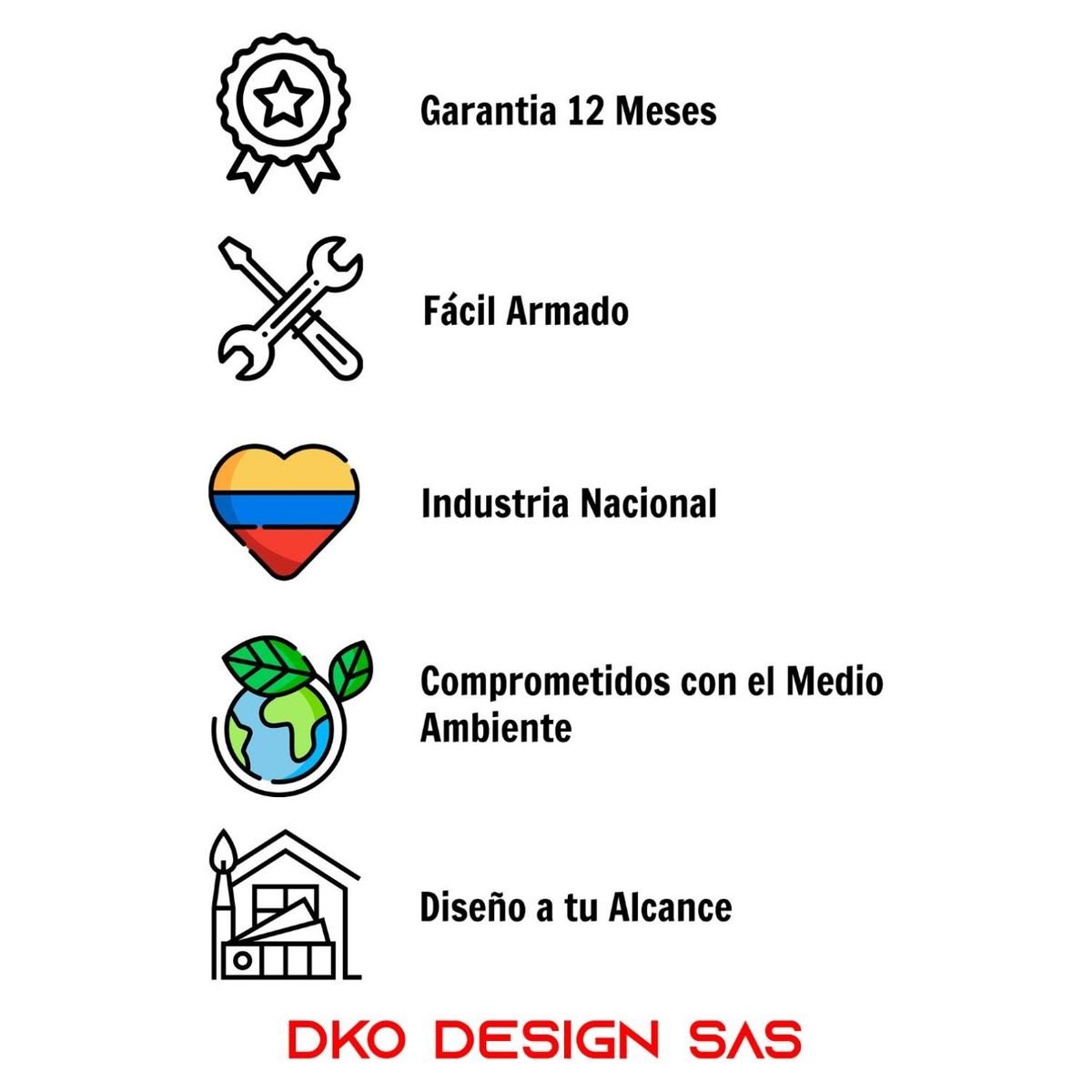 DKO DESIGN - Juego de Comedor 4 Puestos Redondo. Incluye: Set de 4 sillas y Mesa DKO Design