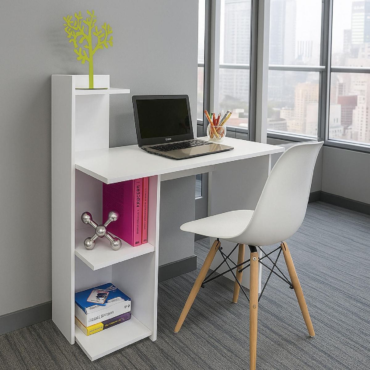 DKO DESIGN - Escritorio Moderno 120 x 120 x 50 cm Incluye Silla DKO Design