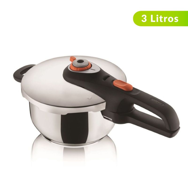 IMUSA - Olla a Presión Imusa Acero inoxidable 3 lt