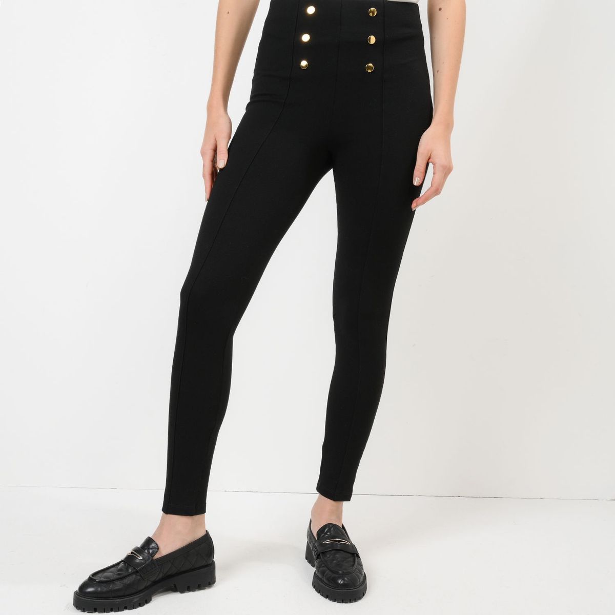 BASEMENT - Legging Slim Mujer Tiro medio Basement