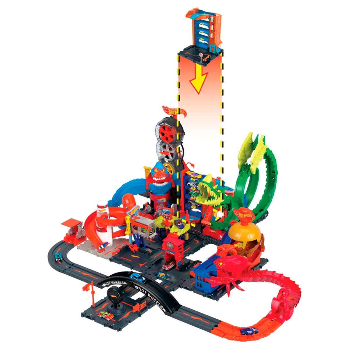 HOT WHEELS - Pista de carro Hot Wheels: Parqueadero con salto