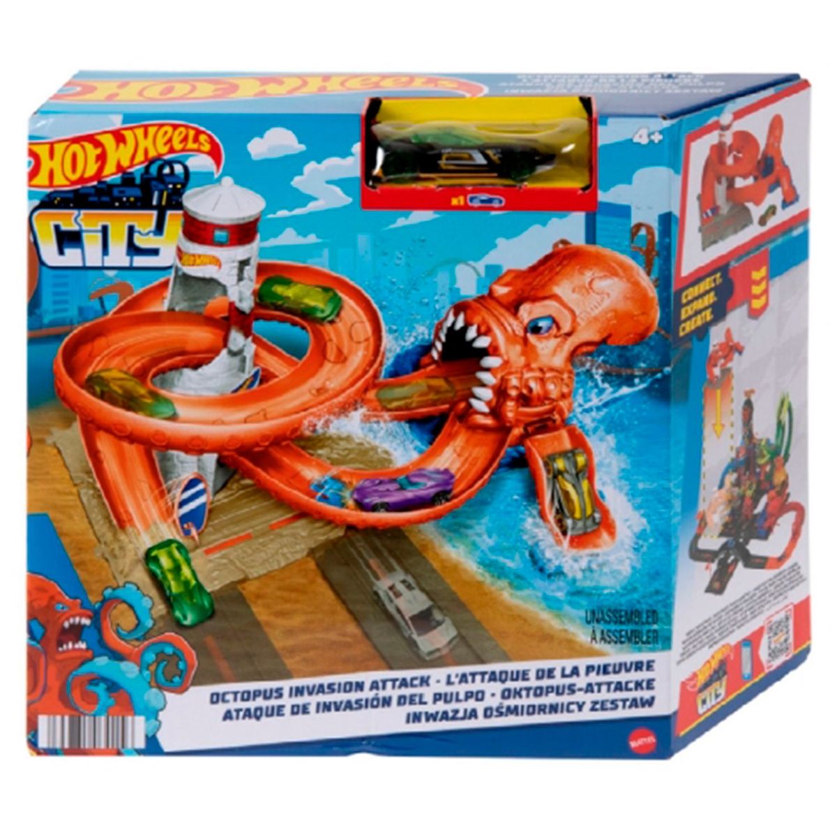 HOT WHEELS - Pista de Auto Hot Wheels City Némesis Pulpo