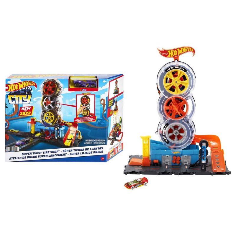 HOT WHEELS - Pista de Carros Hot Wheels City Súper Tienda de Llantas