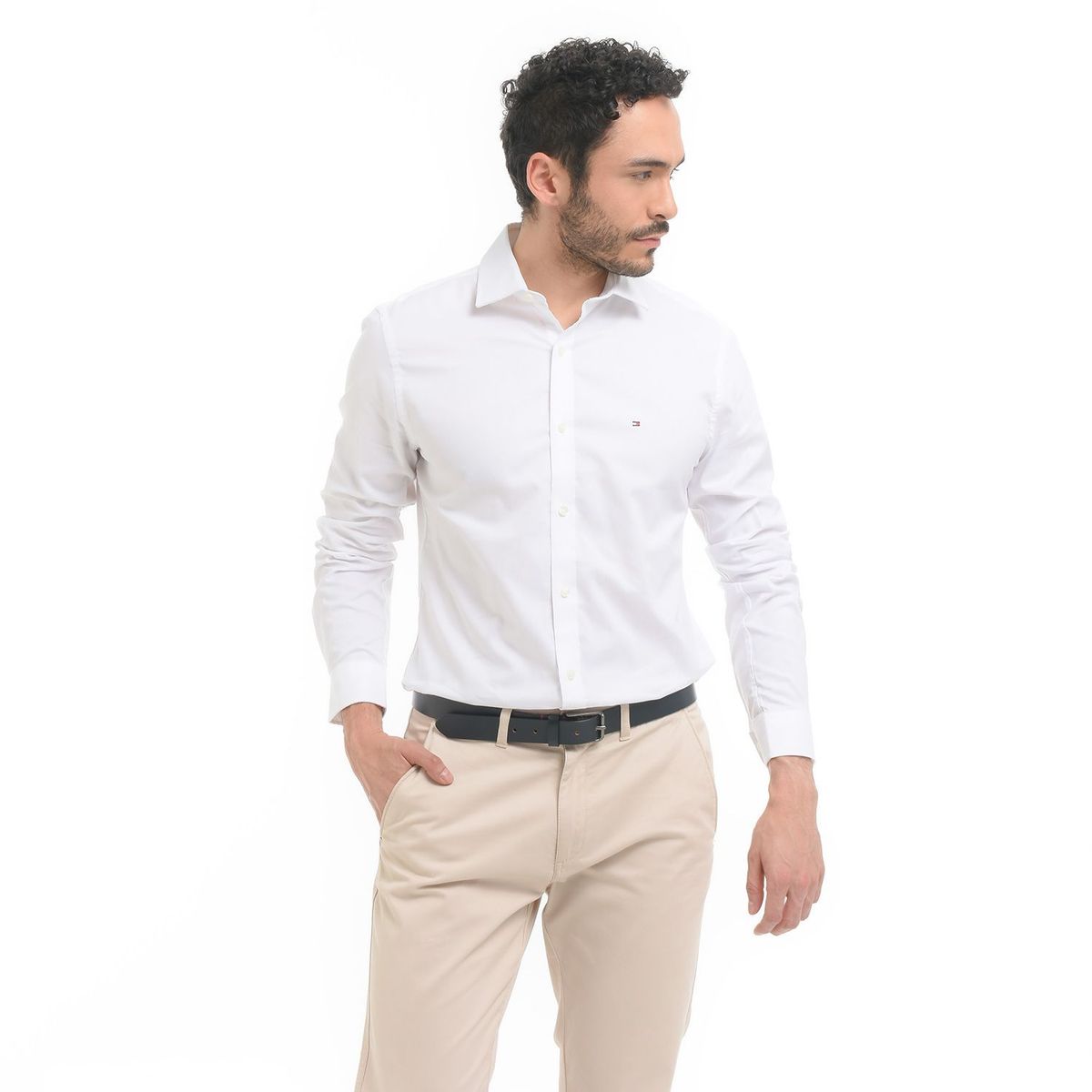 TOMMY HILFIGER - Camisa para Hombre Manga larga Slim Tommy Hilfiger