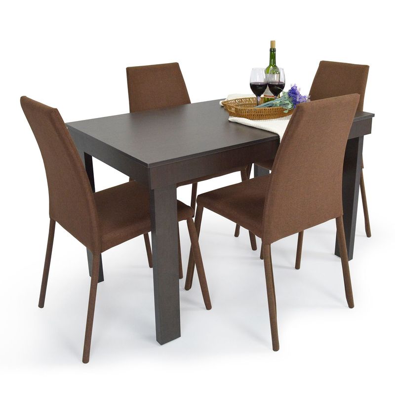 MICA - Juego de Comedor 4 Personas Rectangular Plus