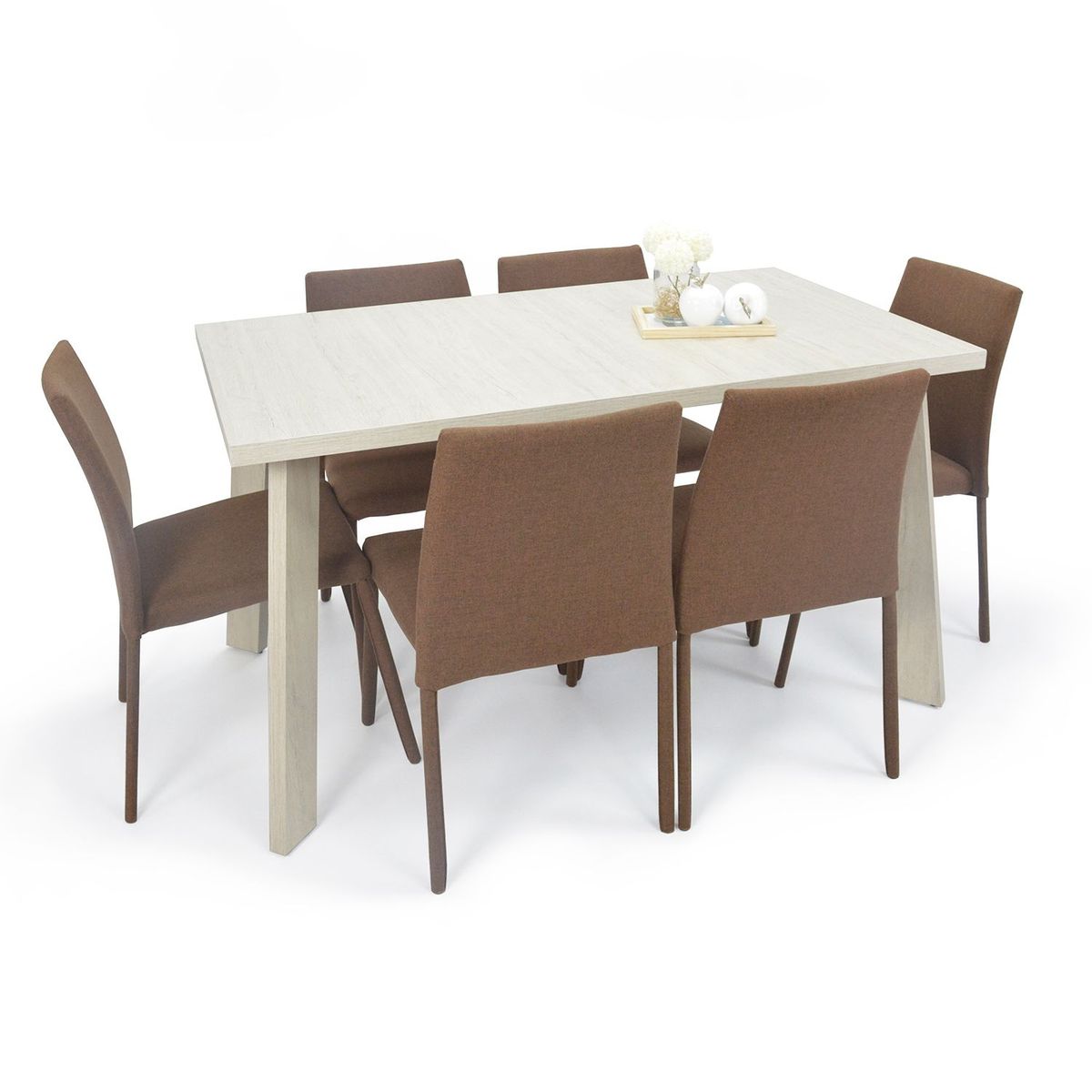 MICA - Juego de Comedor 6 Personas Rectangular Plus
