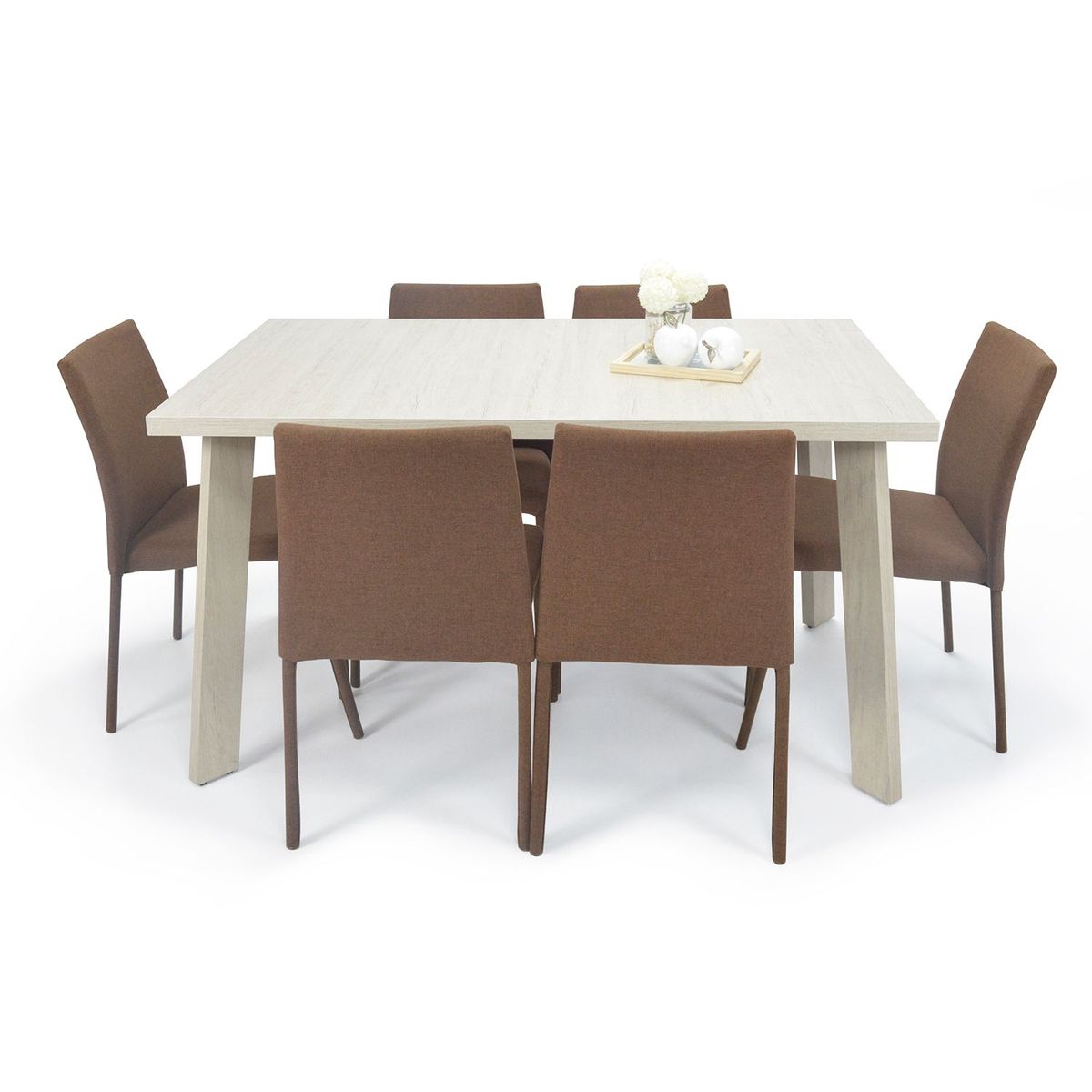 MICA - Juego de Comedor 6 Personas Rectangular Plus