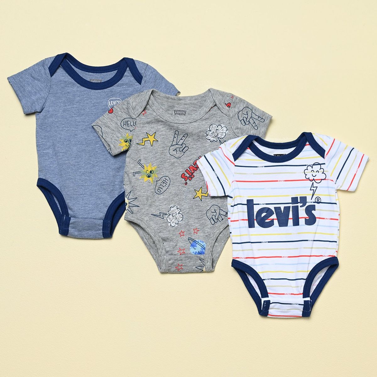 LEVIS KIDS - Bodies pack x 3 para Bebé Niño Levis