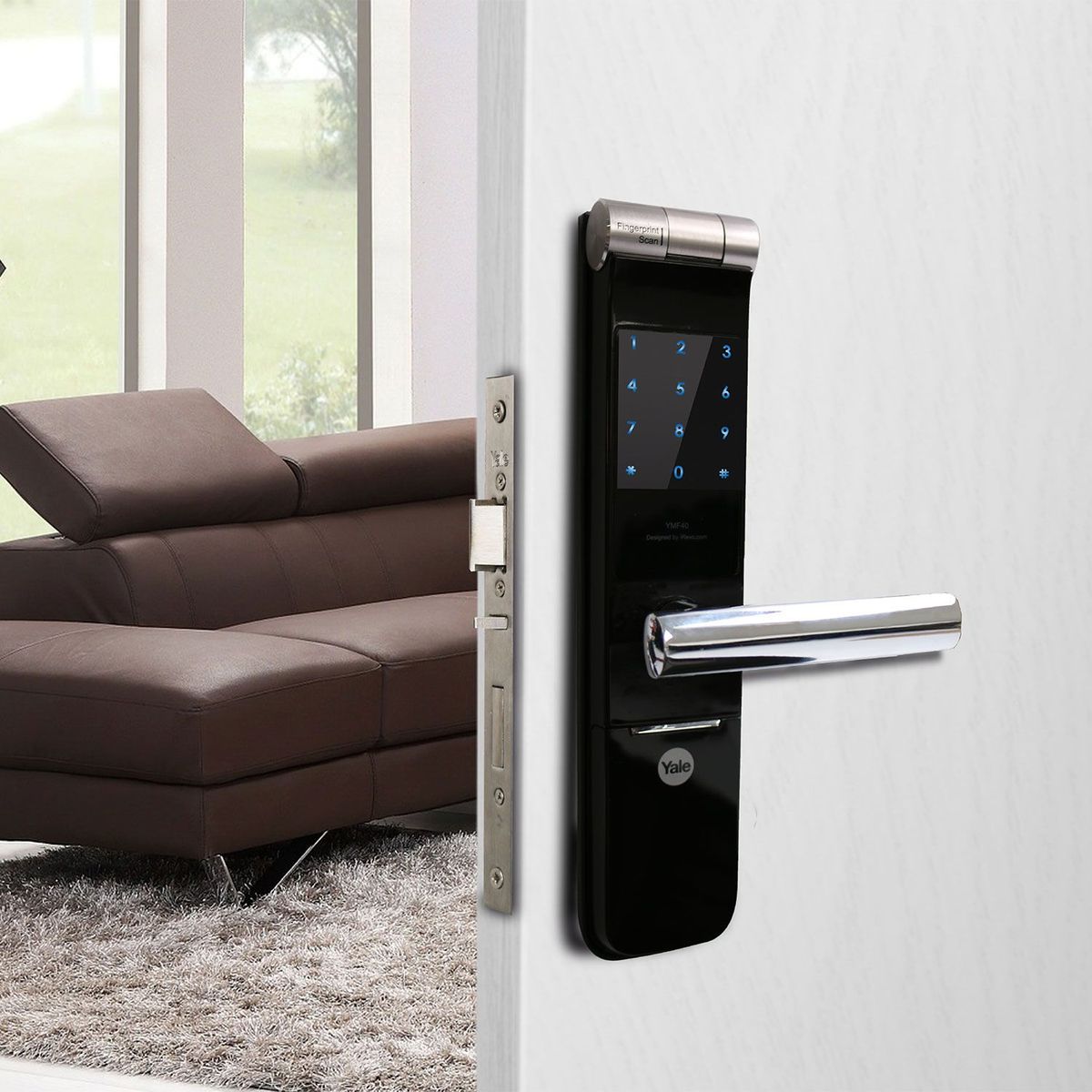 YALE - Cerradura Digital de Huella, Clave y Llave