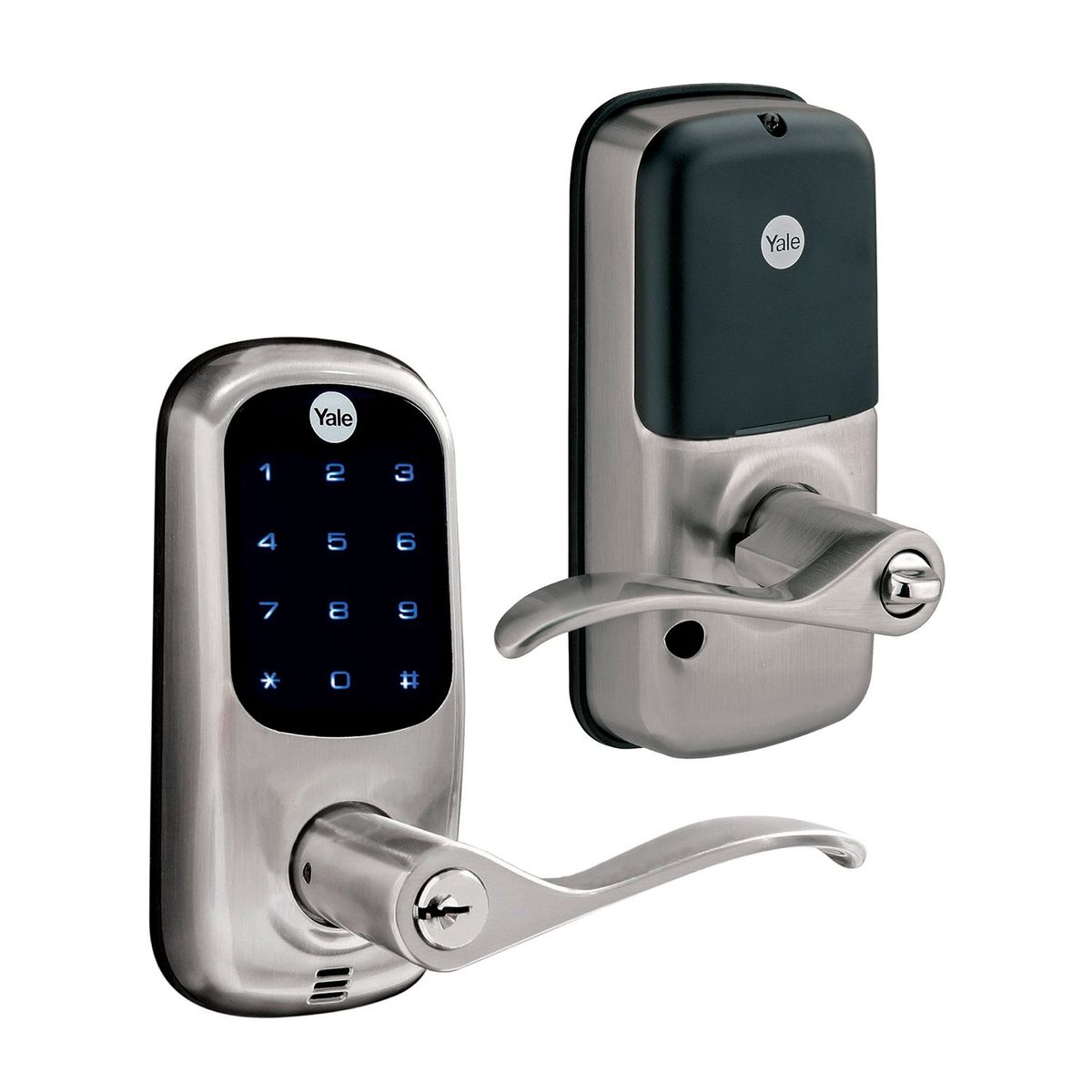 YALE - Cerrojo Digital de Clave y Llave Real Living Manija
