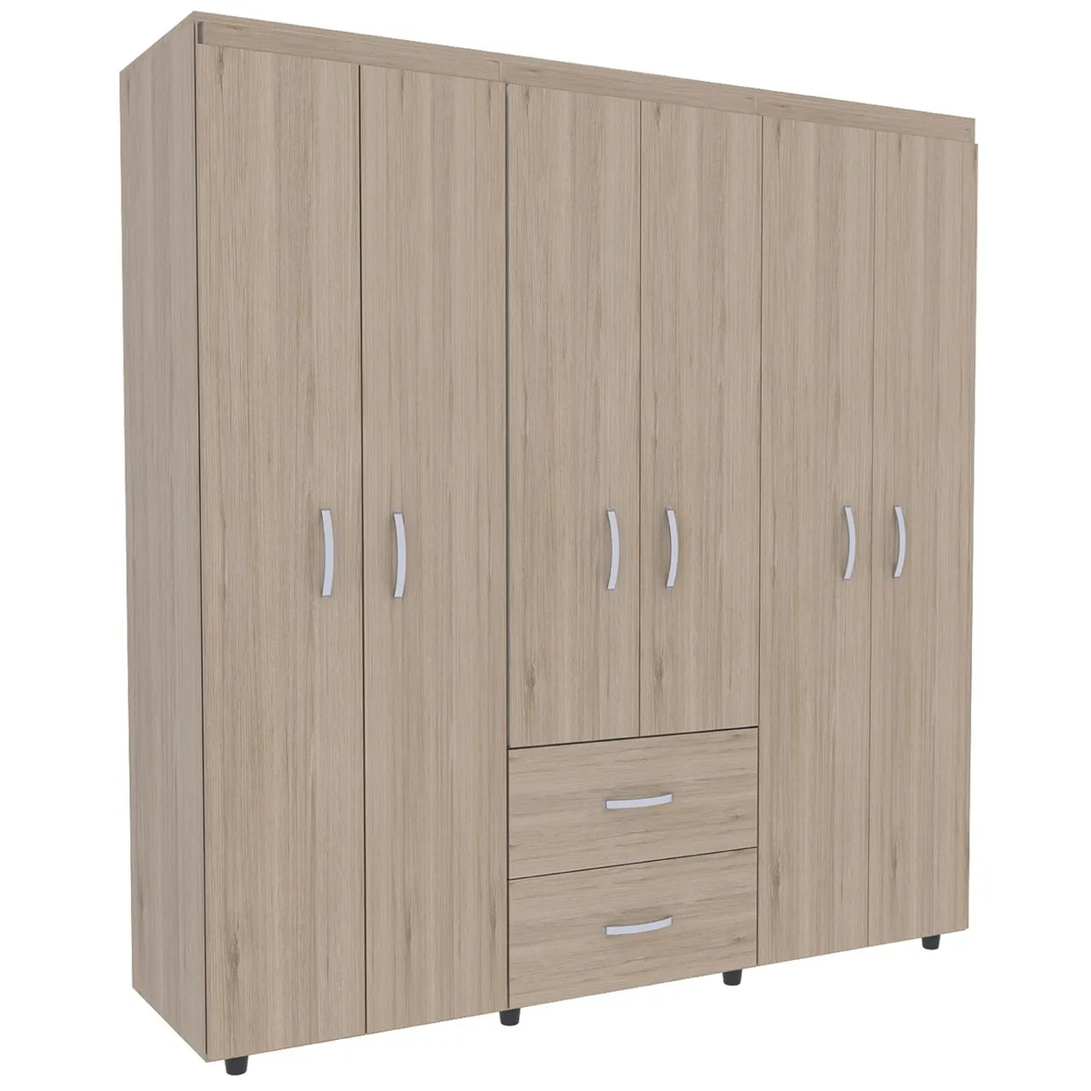 RTA MUEBLES - Closet Moderno en Melamina 6 Puertas 2 Cajones 180 x 170 x 50 cm RTA Design  - Mueble