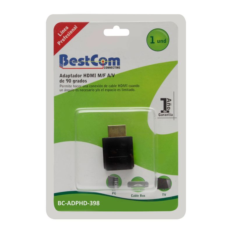 BESTCOM - Adaptador HDMI M F 90 Grados