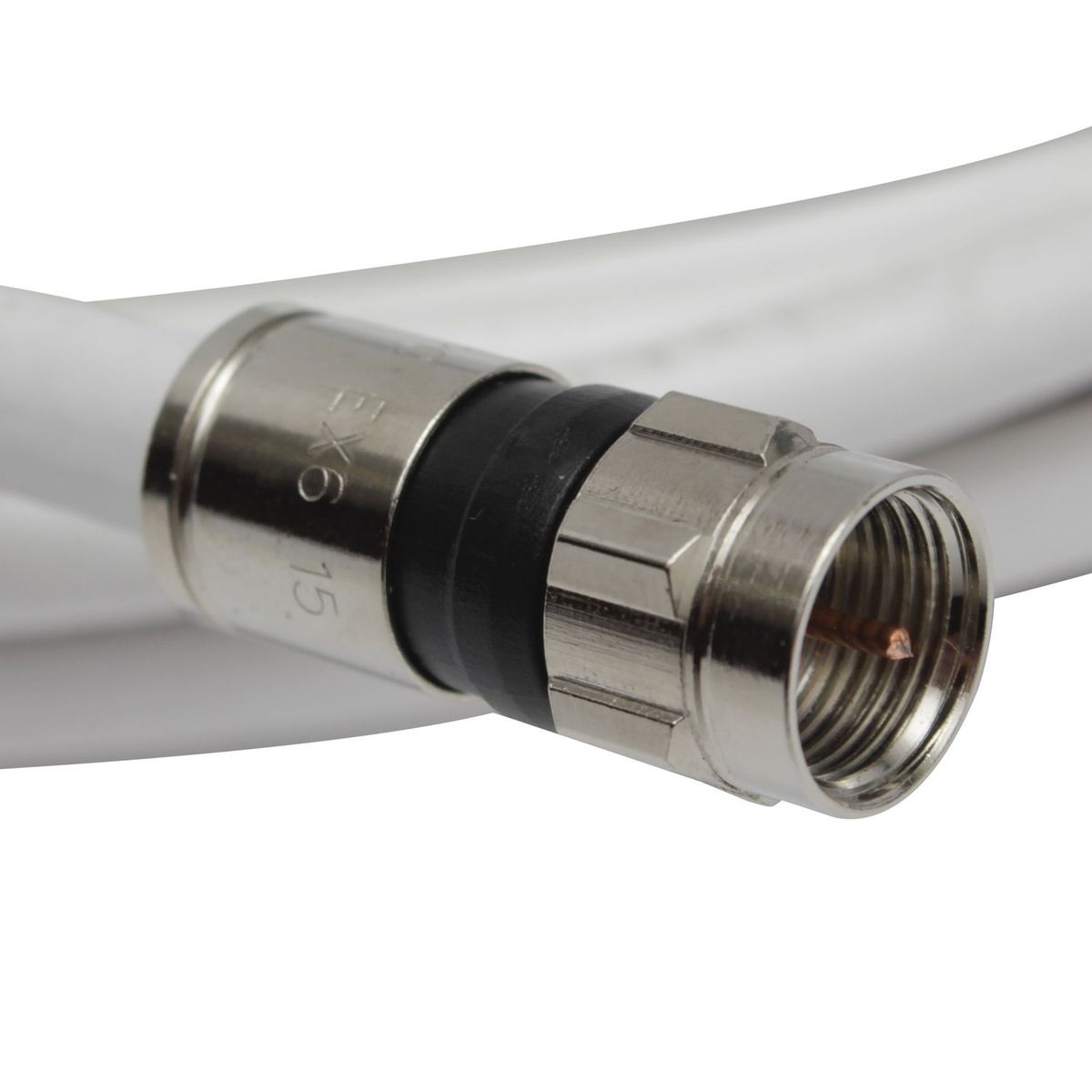 BESTCOM - Cable Coaxial RG-6 al 90 15 Mt Blanco 