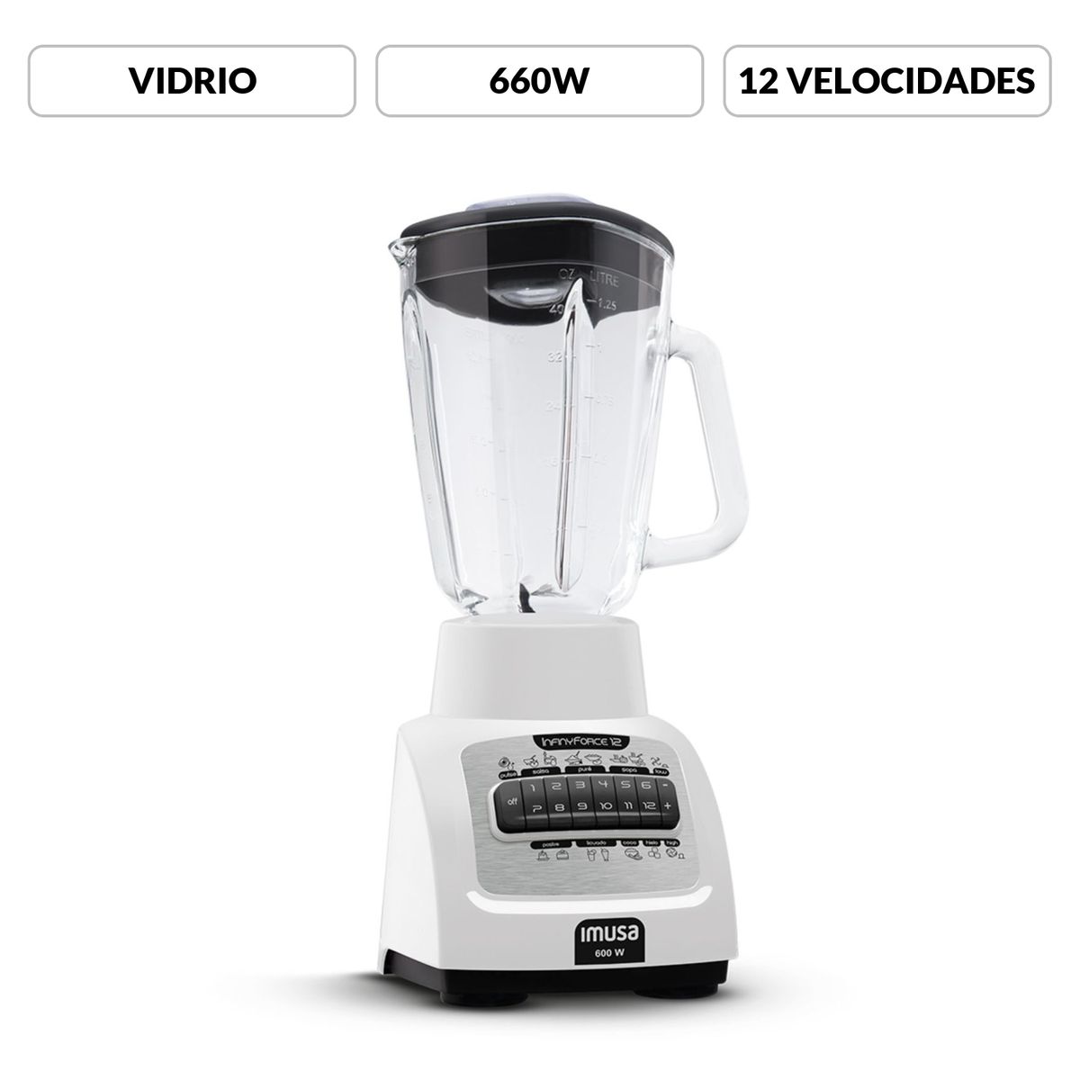 IMUSA - Licuadora Imusa Infinity force 660w 12 Velocidades