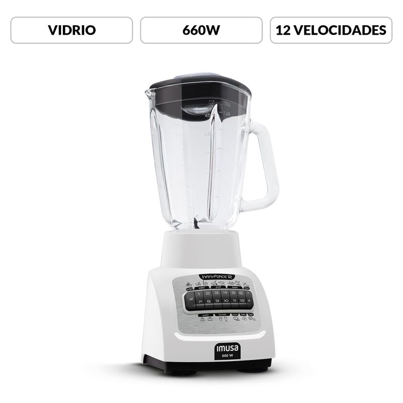 IMUSA - Licuadora Imusa Infinity force 660w 12 Velocidades