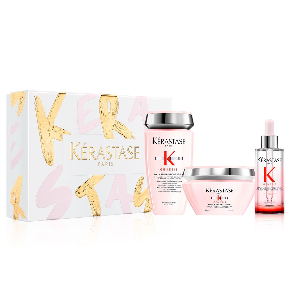 KERASTASE - Set capilar Genesis kérastase shampoo 250ml + mascarilla 200ml + Serúm Anticaída: control caída cabello