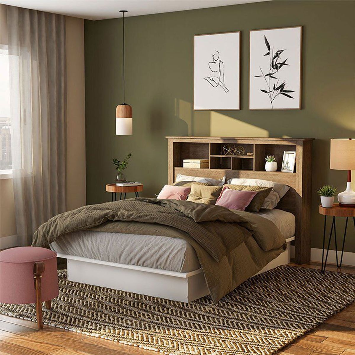 MUEBLES 20 20 - Cabecera Doble Venus Roble