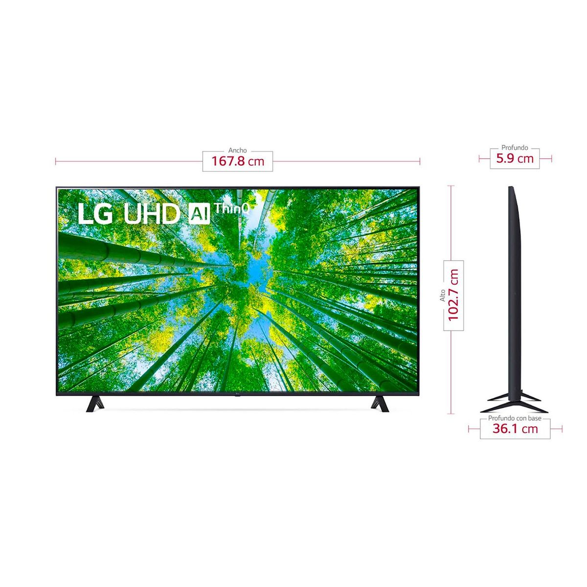 LG - Televisor LG 75 pulgadas LED 4K Ultra HD Smart TV