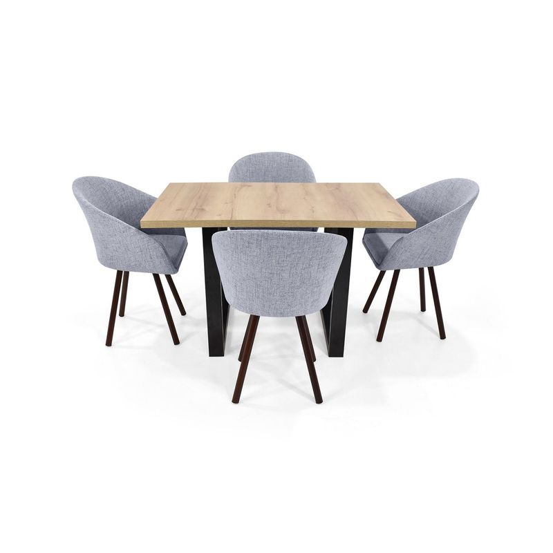 MICA - Juego de Comedor Moderno para 4 Personas (Comedor + 4 Sillas) Mica