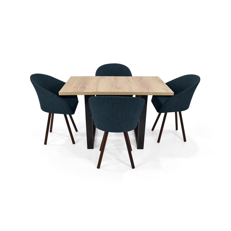MICA - Juego de Comedor Moderno para 4 Personas (Comedor + 4 Sillas) Mica