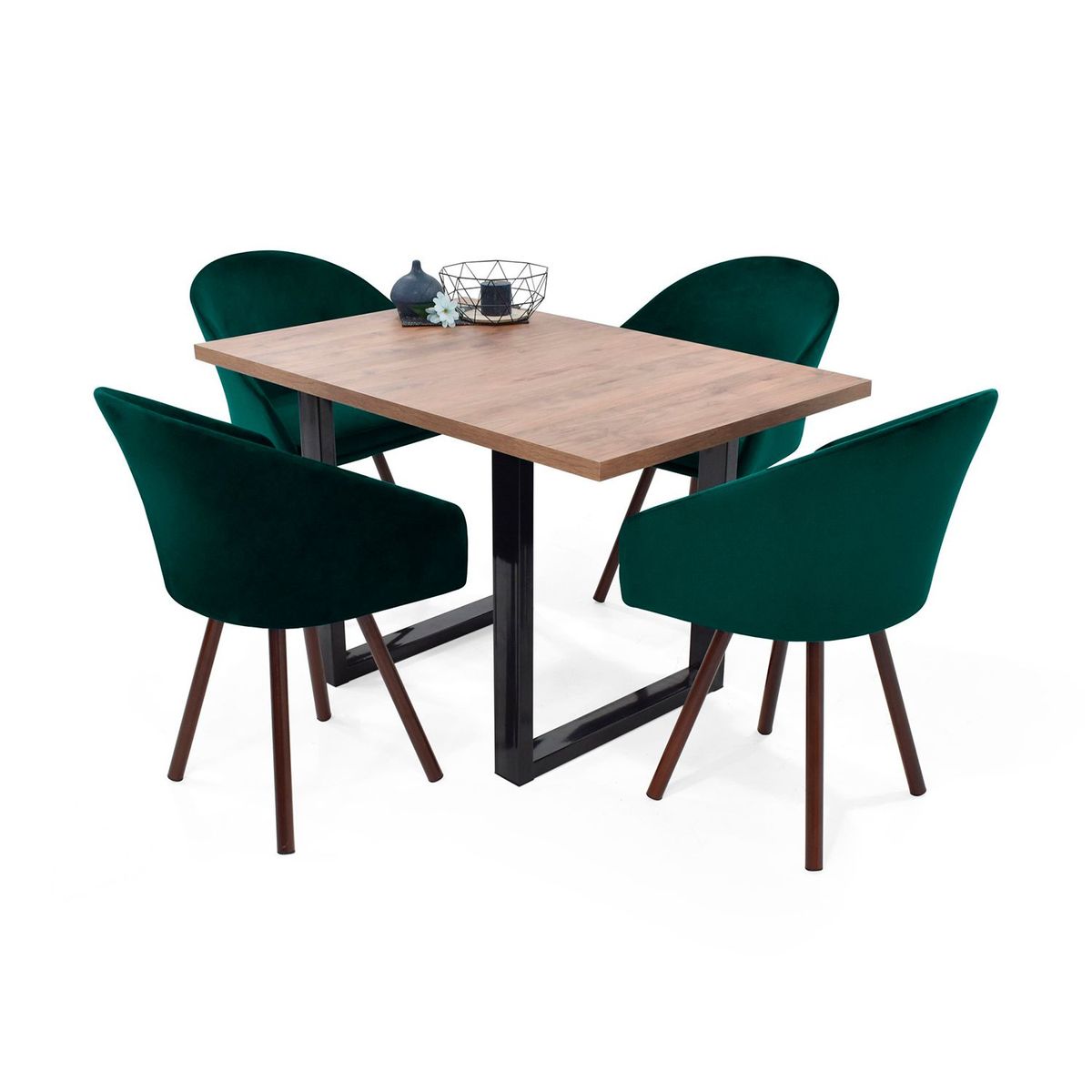 MICA - Juego de Comedor Moderno para 4 Personas (Comedor + 4 Sillas) Mica