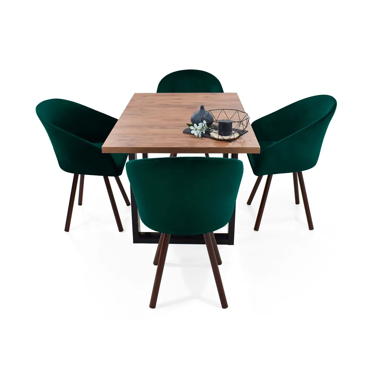 MICA - Juego de Comedor Moderno para 4 Personas (Comedor + 4 Sillas) Mica