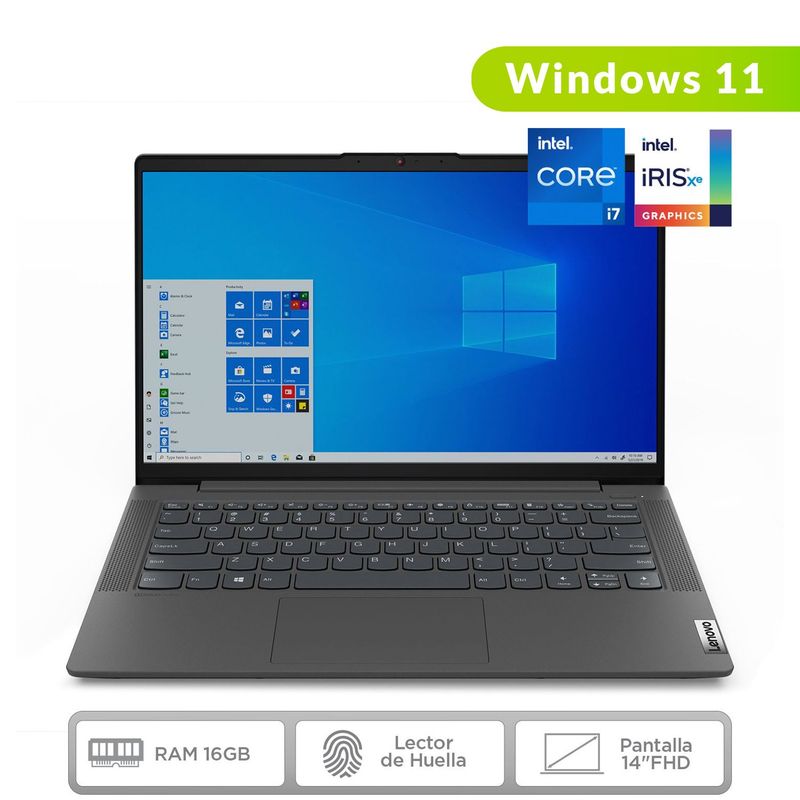 LENOVO - Portátil Lenovo |  Intel Core i7 | 16GB RAM | 512GB SSD Almacenamiento | Windows 11 |  14 pulgadas | Computador Portátil