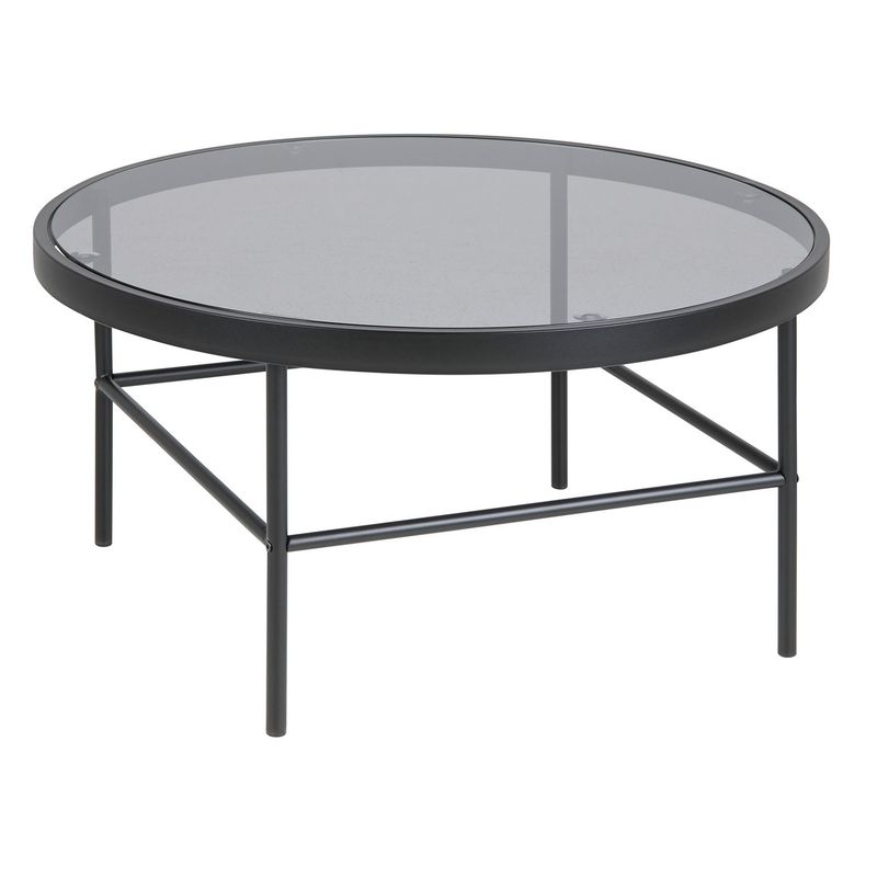 ACTONA - Mesa de Centro Moderna Redonda  en Vidrio Hoya 80 x 40 x 80 cm Actona  - Mueble