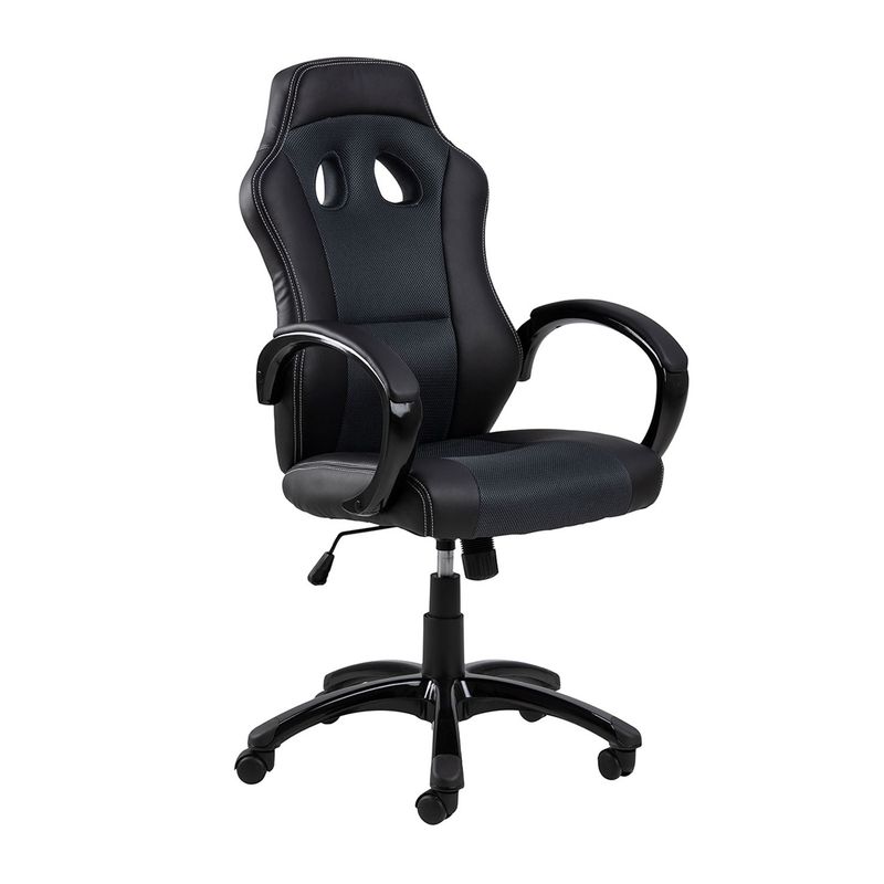 ACTONA - Silla de Escritorio para Casa u Oficina Ergonómica Race Negro Actona