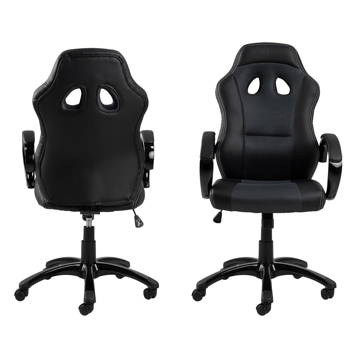 ACTONA - Silla de Escritorio para Casa u Oficina Ergonómica Race Negro Actona