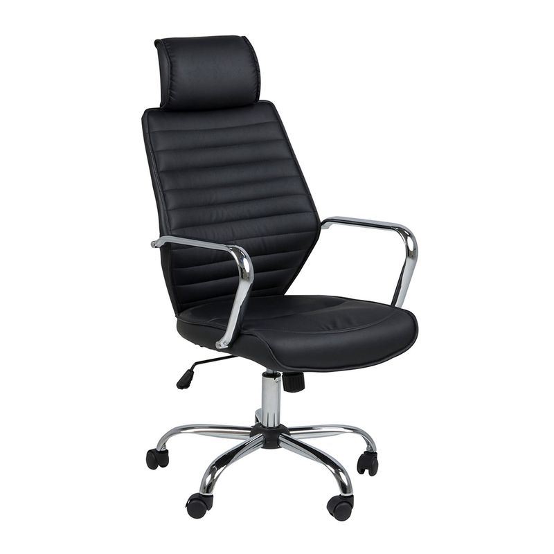 ACTONA - Silla de Escritorio para Casa u Oficina Ergonómica Negro Actona