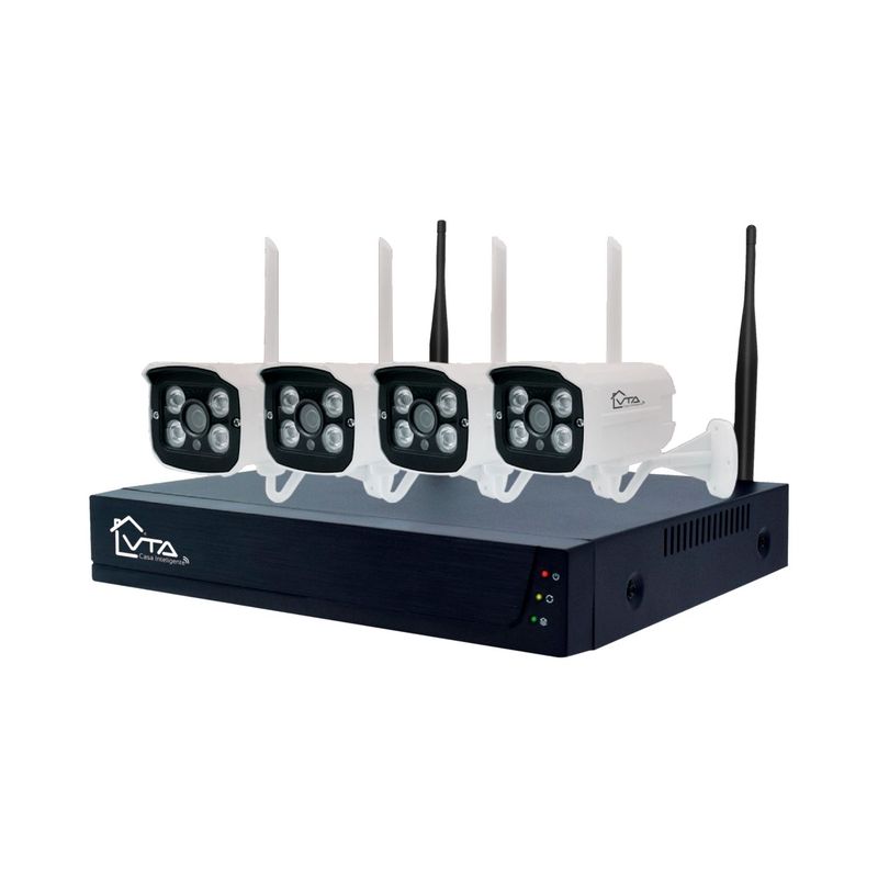 VTA PLUS - Kit de Seguridad Inalambrico 4 Cámaras VTA