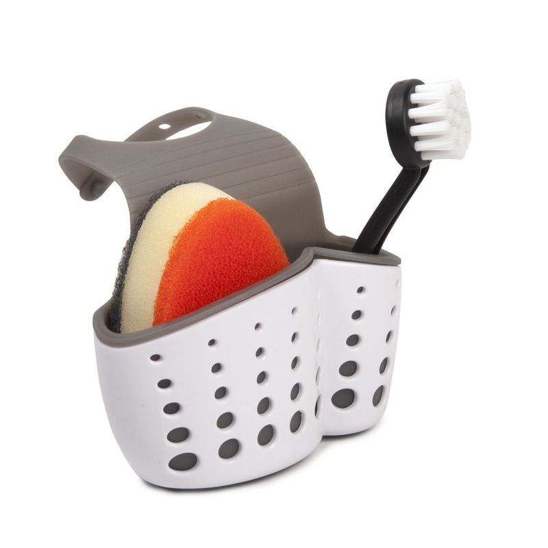 ESSENZA - Soporte Esponja Grifo Blanco/Gris