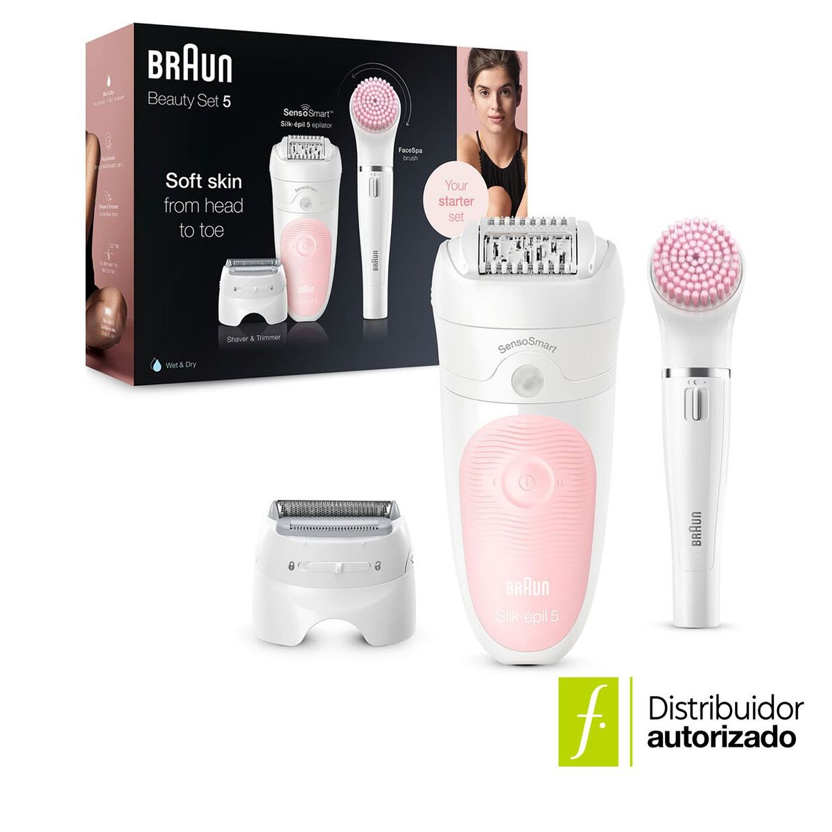 BRAUN - Braun Silk-épil 5, Depiladora Eléctrica Mujer 4en1, 5-895