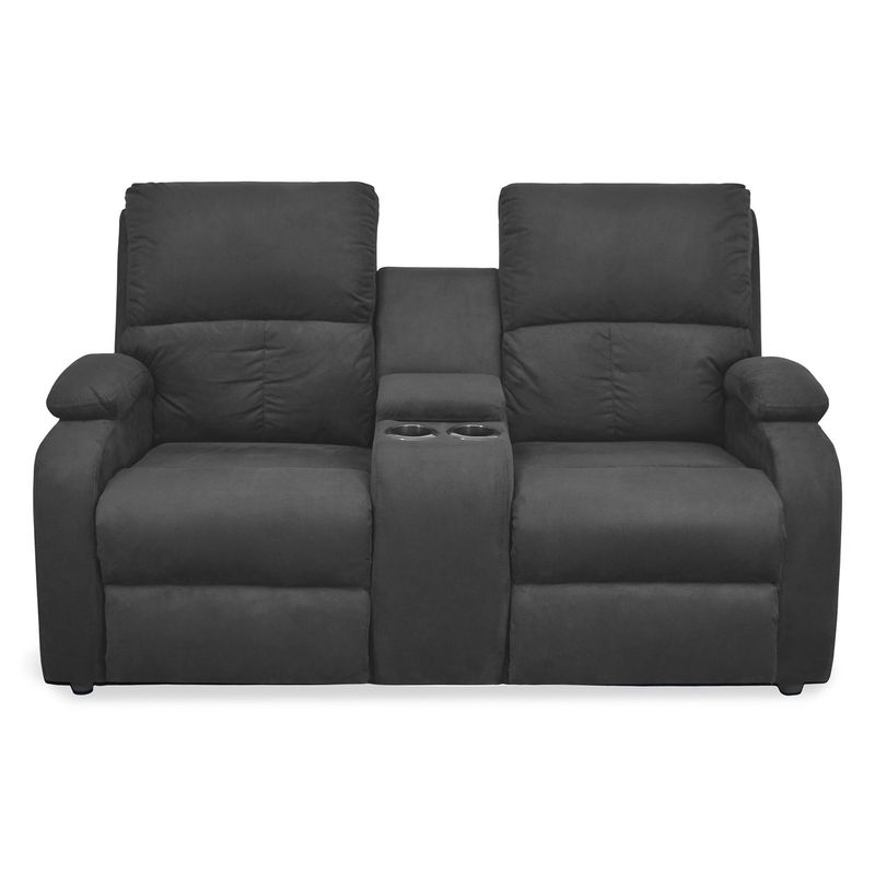 MICA - Sofá Reclinable Moderno en Microfibra 2 Puestos New Rest 163 x 95 x 92 cm Mica