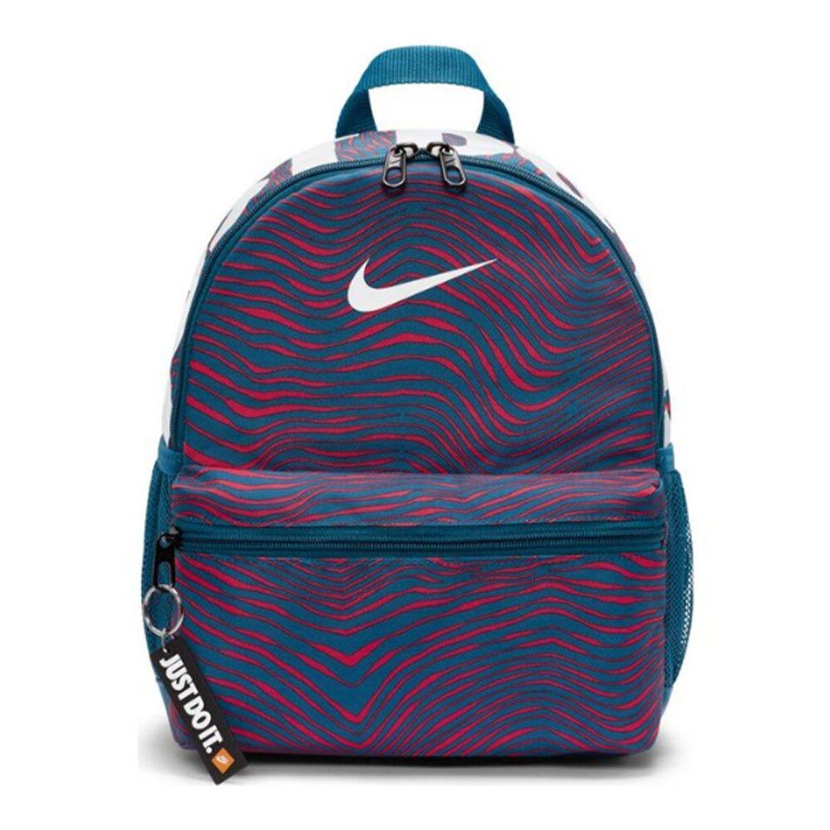 NIKE - Morral Nike Brasilia Just Do It Mini Zebra Niños