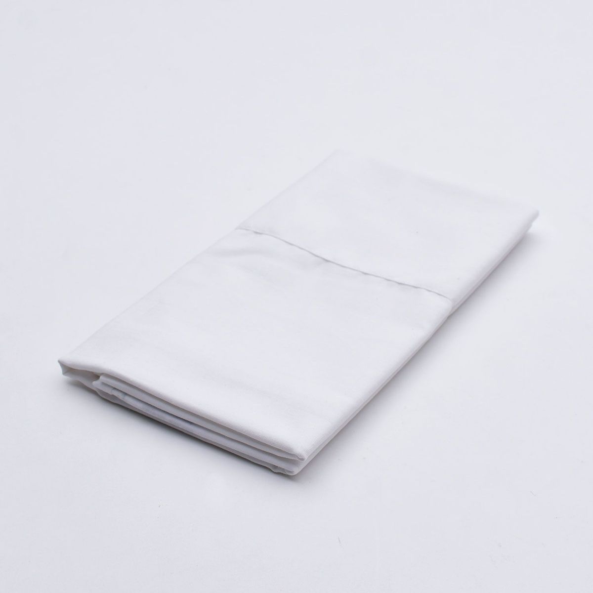 DISTRIHOGAR - Funda de Almohada 50x73 cm 150 Hilos Polialgodón Blanco