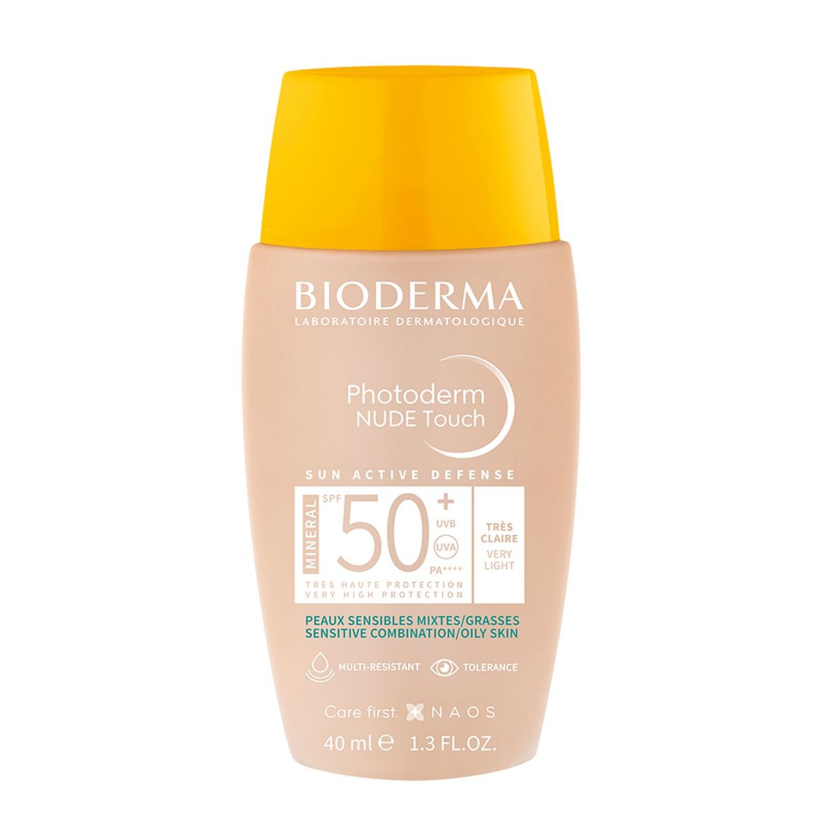 BIODERMA - Protector Solar Bioderma Photoderm Nude Touch Natural SPF 50+ para piel mixta a grasa 40 ml