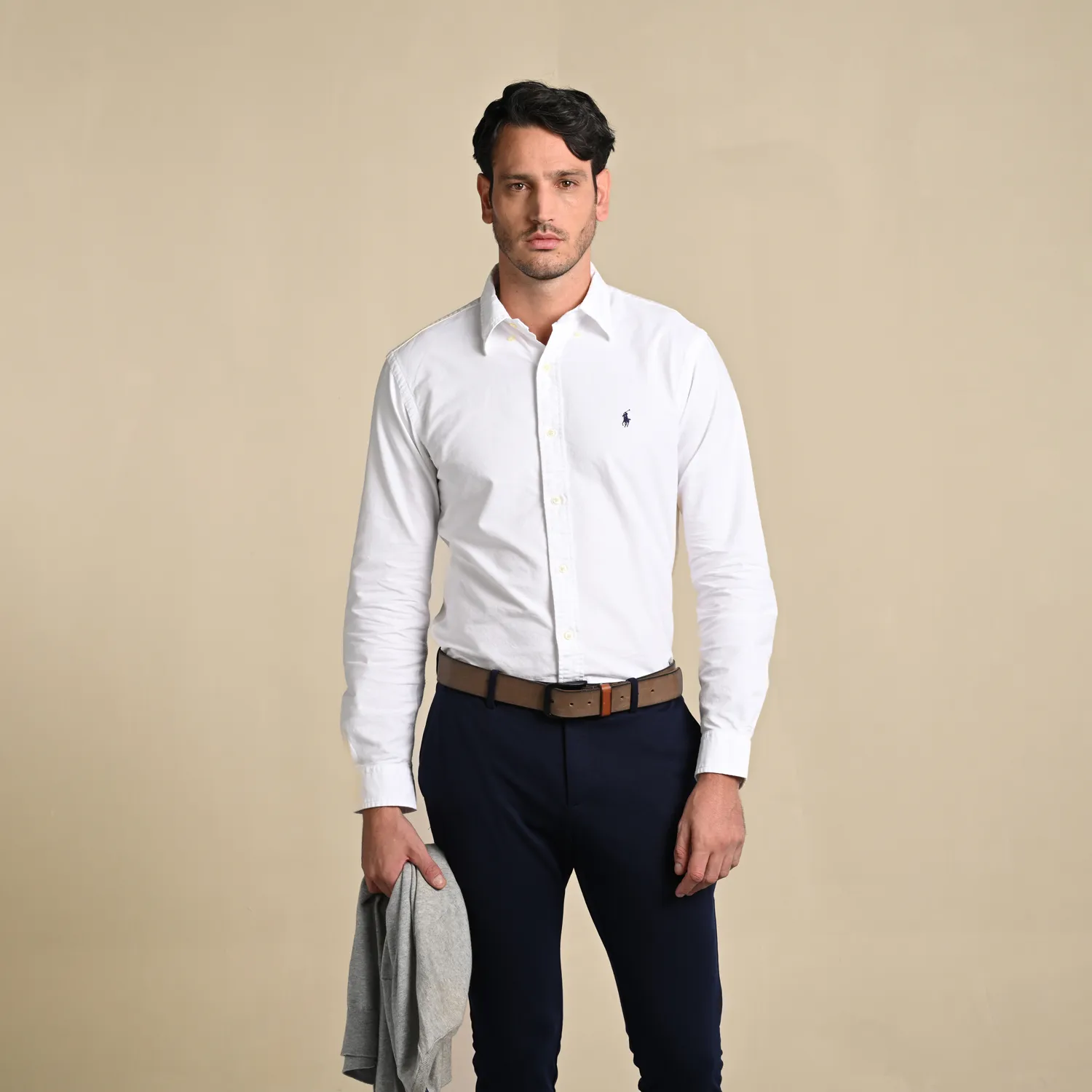 Punto Blanco Camisas Tipo Polo Hombre Camisa Hombre Manga Larga De